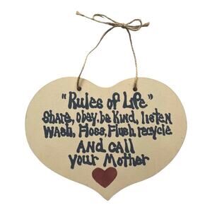 Gift Mothers Day Handmade Wall Sign Farmhouse Wood Craft Shabby Chic Primitive